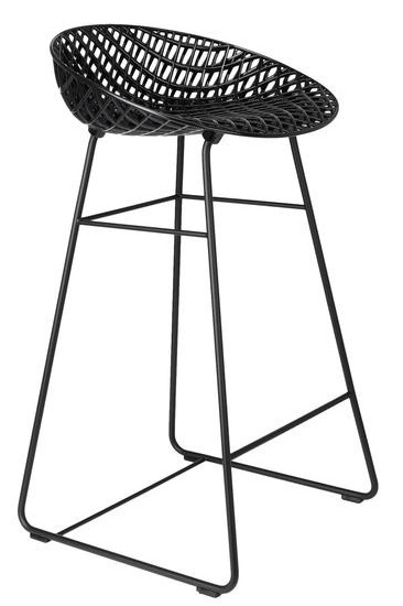 Levně Kartell - Barová židle Smatrik, černá/černá