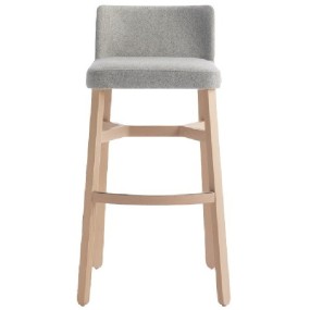 Bar stool with upholstered seat CROISSANT 577
