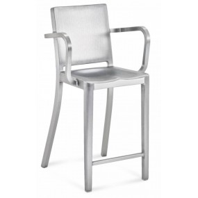 Barová židle s područkami HUDSON - nízká