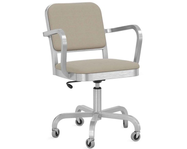 Čalouněná židle na kolečkách s područkami NAVY