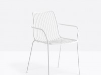 High-back chair with armrests NOLITA 3656 DS - white - 3