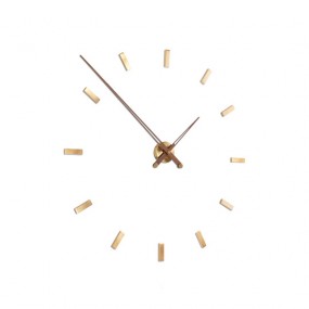 TACÓN-g brass clock with wooden hands Ø 74 cm