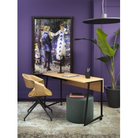 CHANTAL swivel chair with metal base