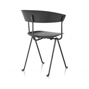 Židle OFFICINA - černá s antracitovou podnoží