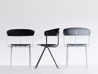 Židle OFFICINA - šedá s antracitovou podnoží - 3