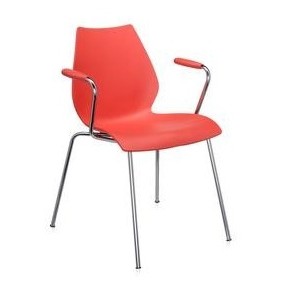 Maui chair with armrests - red