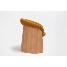 GINGER chair with wooden base