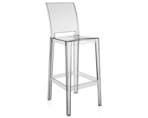 Barová stolička One More Please vysoká, transparentná