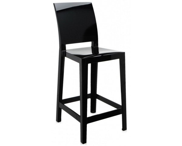 Barová stolička One More Please nízka, čierna
