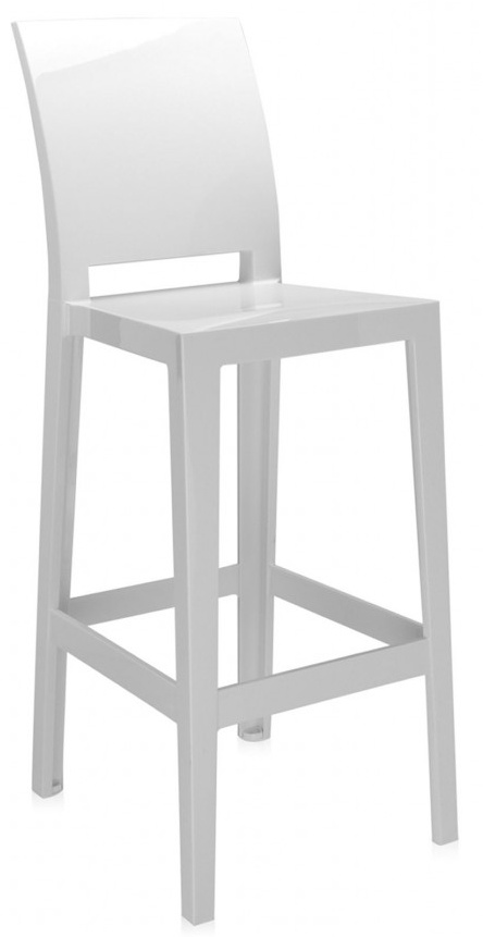 Levně Kartell - Barová židle One More Please nízká, bílá