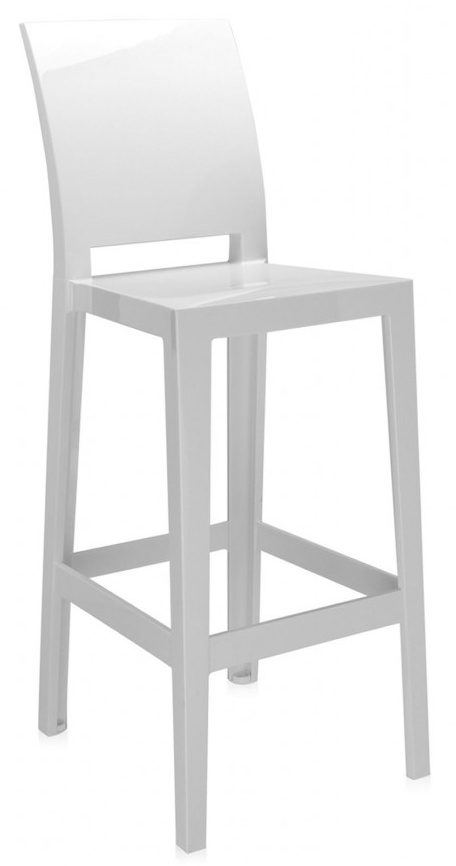 Levně Kartell - Barová židle One More Please vysoká, bílá