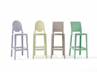 Barová stolička One More nízka, transparentná - 3