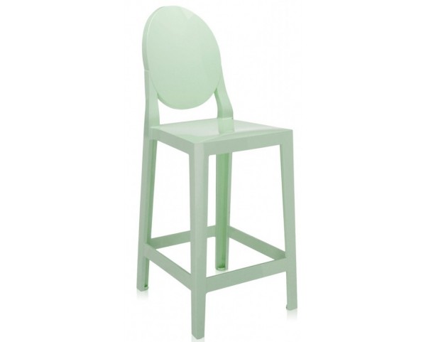 Barová stolička One More nízka, transparentná