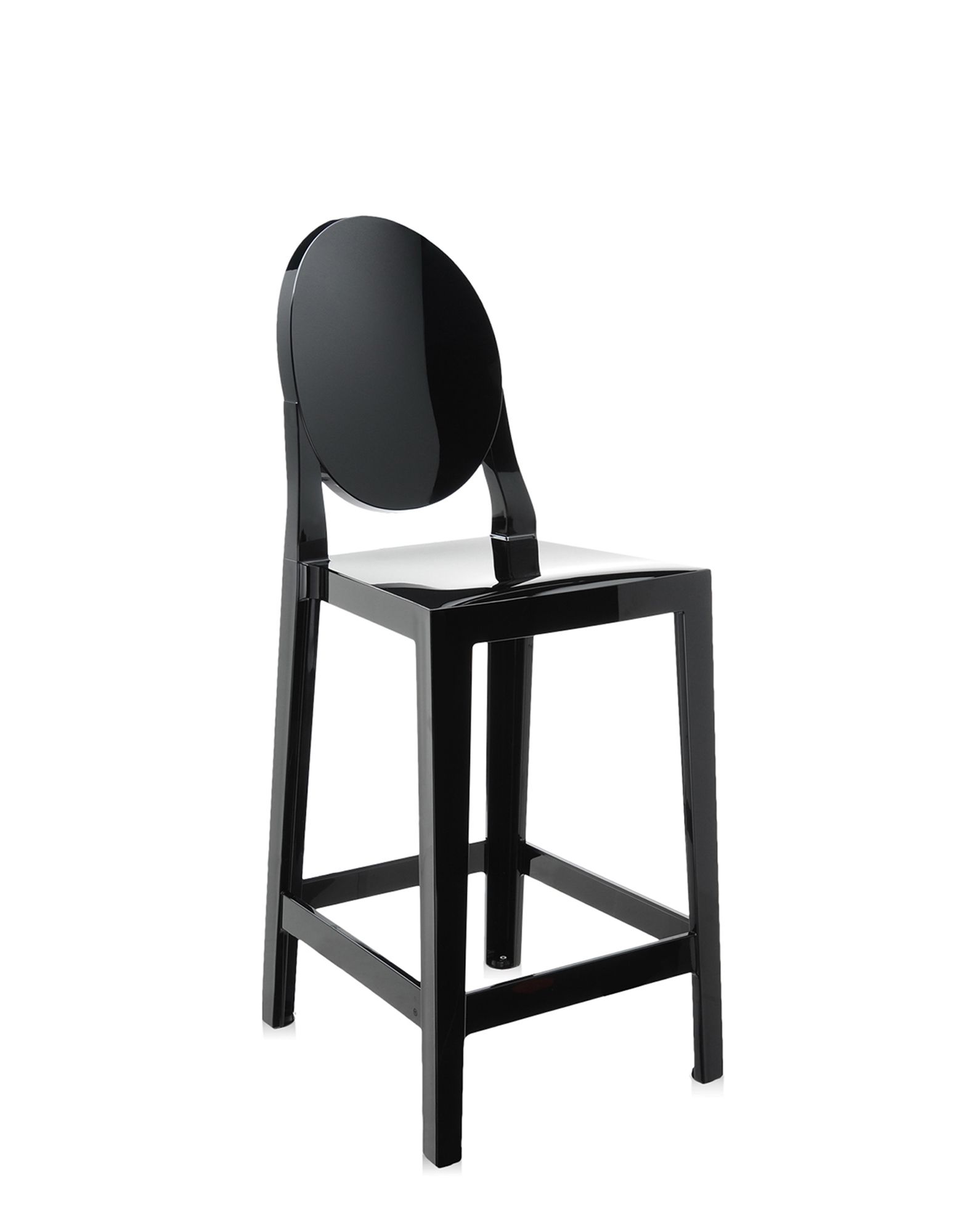 Levně Kartell - Barová židle One More nízká, černá