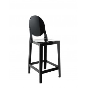 Barová židle One More nízká, černá
