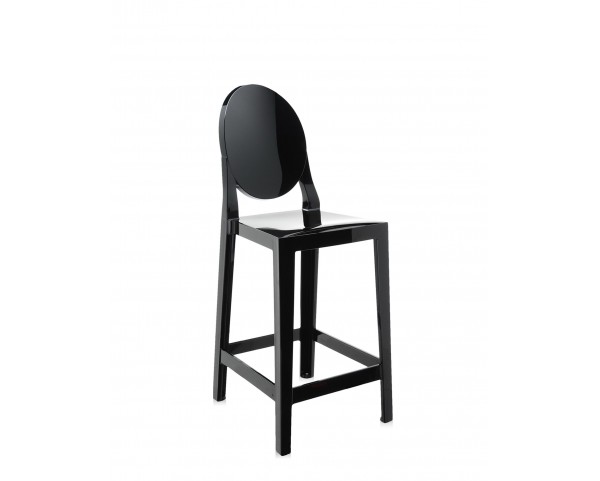 Barová židle One More nízká, černá