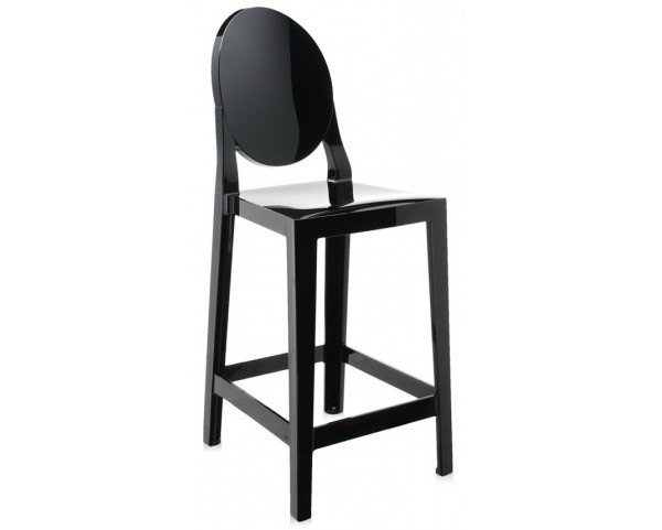 Barová stolička One More vysoká, čierna
