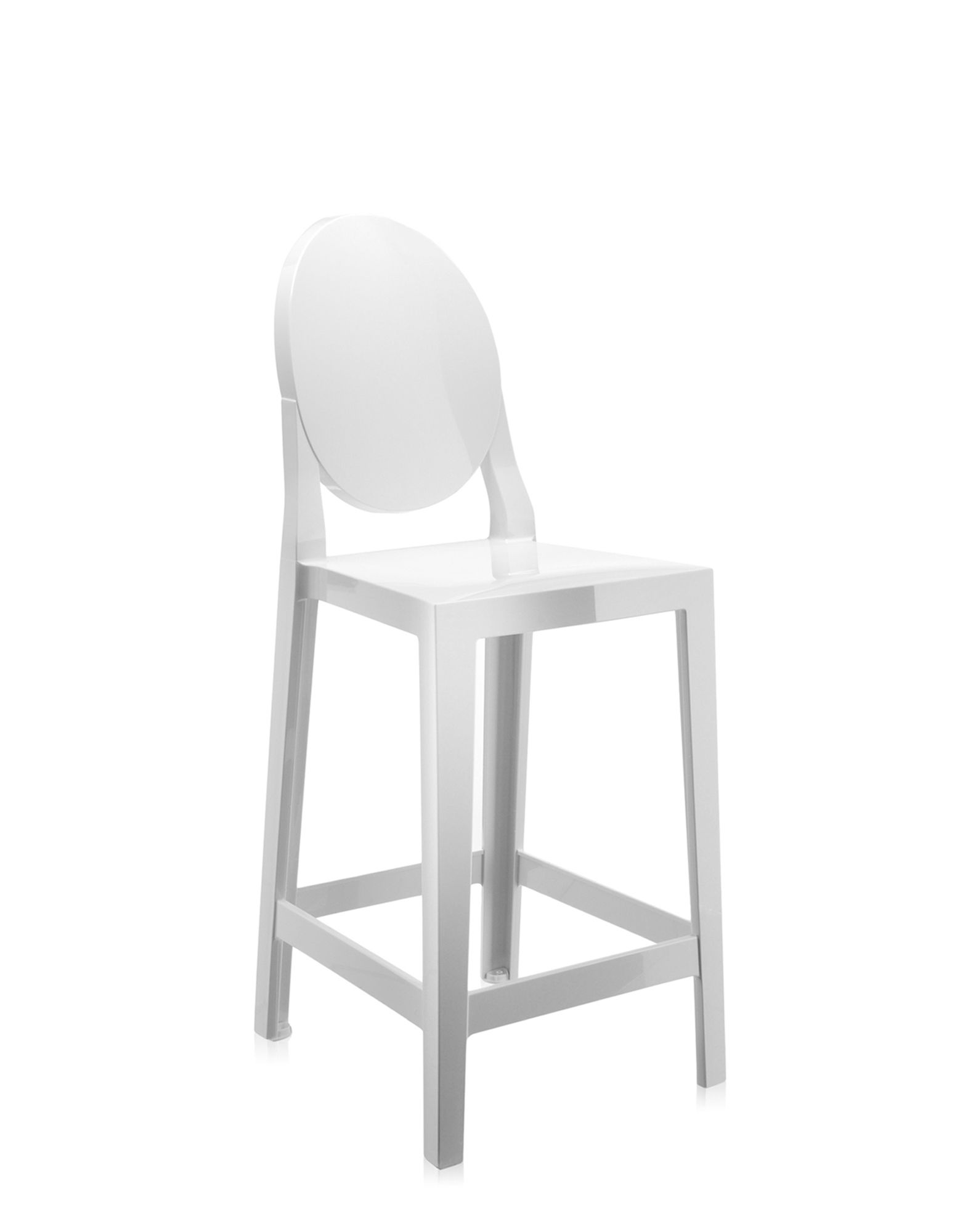 Levně Kartell - Barová židle One More nízká, bílá