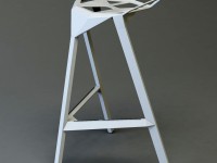 Bar stool STOOL_ONE high - white - 3
