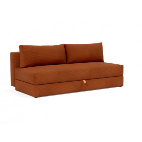 Folding sofa OSVALD U - orange CORDUROY