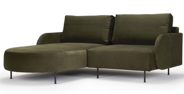 Levně KRAGELUND Furniture - Sedačka ASKOV ROUND s kovovou podnoží