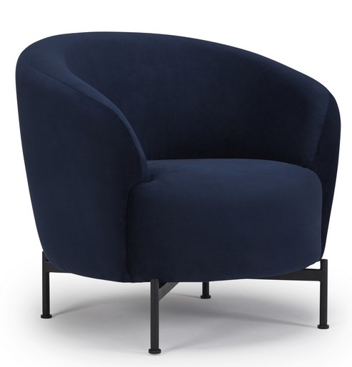 Levně KRAGELUND Furniture - Křeslo GRAN s kovovou X podnoží