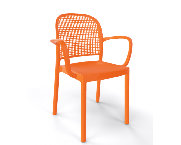 Chair PANAMA with armrests, orange
