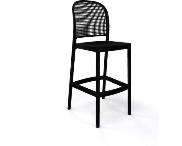 Barová stolička PANAMA - vysoká, čierna