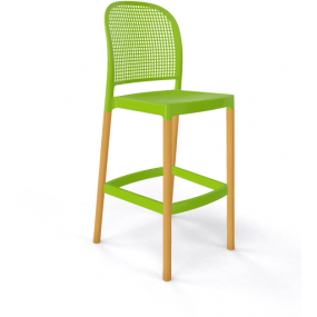 Barová stolička PANAMA BL - vysoká, zelená/ buk