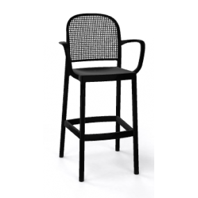 Barová stolička PANAMA B - vysoká, čierna