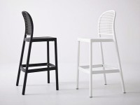Barová židle PANAMA - vysoká, bílá - 2