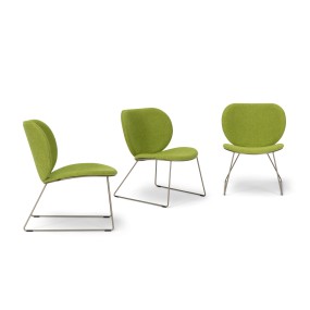 PAPAS chair with rounded backrest