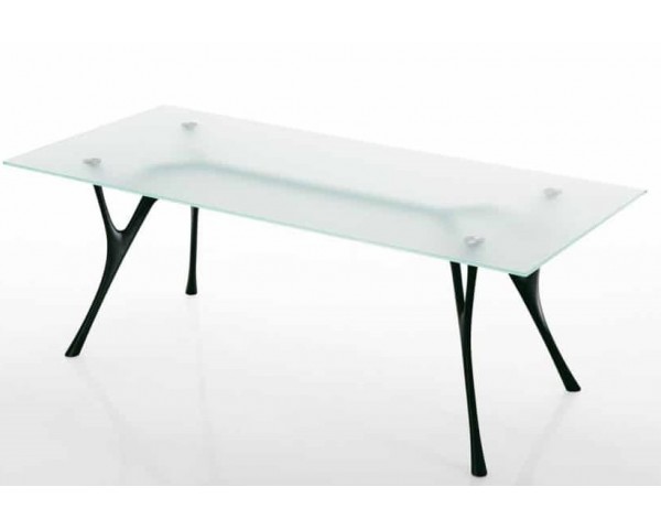 Stôl PEGASO s obdĺžnikovou sklenenou doskou - rôzne veľkosti