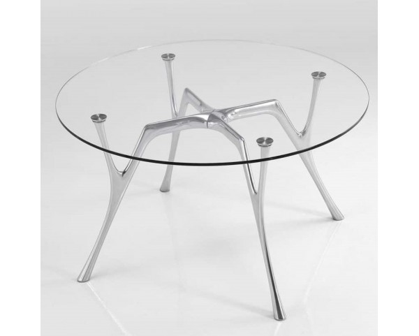 Stůl PEGASO se skleněnou deskou - Ø 130 cm