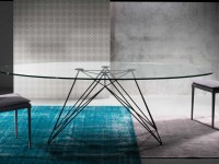 Stůl PEGASO s kruhovou skleněnou deskou - 2