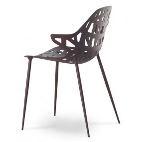 Pelota stackable chair with armrests