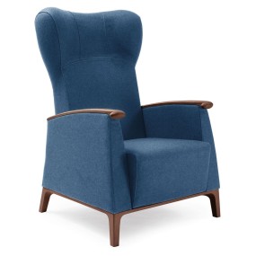 Armchair MAMY 57-63/3 with wooden armrests
