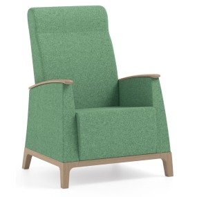 Armchair MAMY 57-64/2 with wooden armrests
