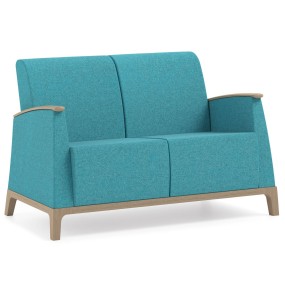 Sofa MAMY 57-94/1 with wooden armrests - two-seater