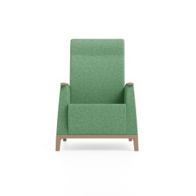 Armchair MAMY 57-64/2 with wooden armrests