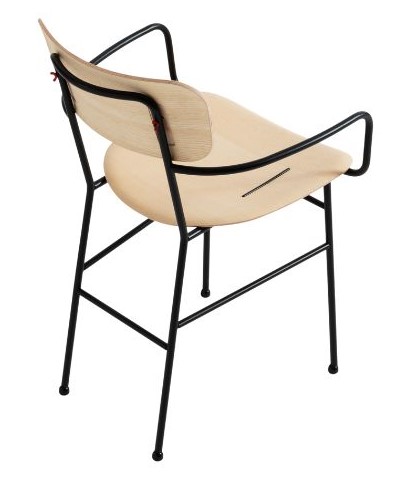 Levně MIDJ - Židle PIUMA P M LG - s područkami dřevěná