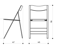 Skladacia stolička POCKET PLASTIC FABRIC - 2