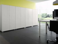 Cabinet PRIMO 1000 with laminated doors, 100x45x133 cm - 3