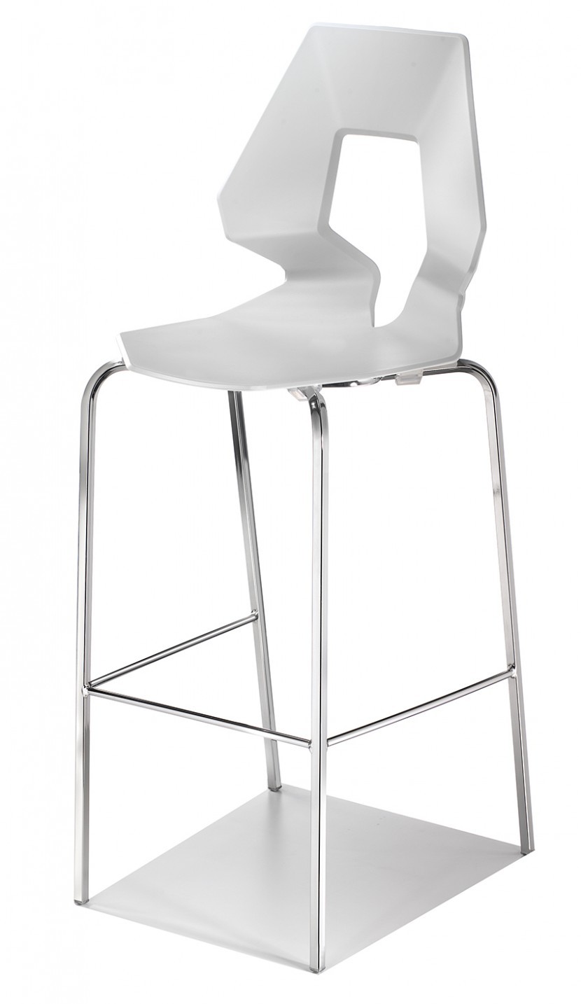 GABER - Barová židle PRODIGE - nízká, bílá/chrom