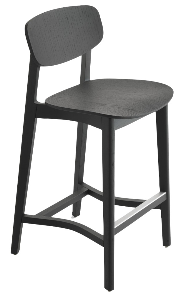 Levně CRASSEVIG - Barová židle s čalouněným sedákem LENE, nízká