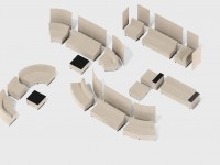 Curved sofa QUADRA ROUND 45M IN - 2