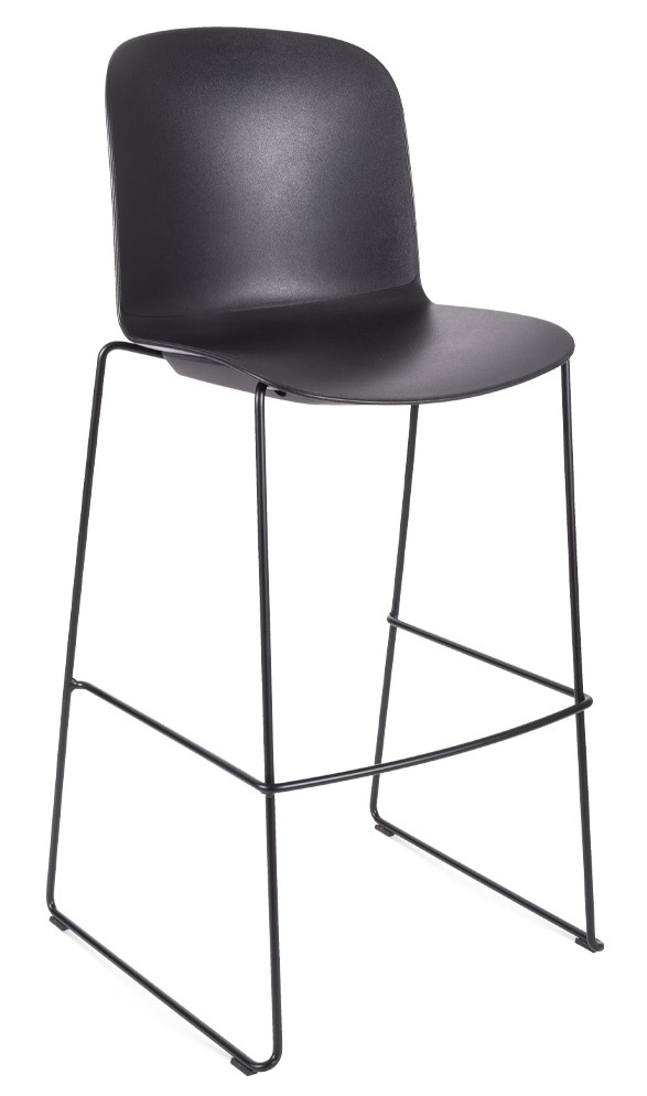 Levně INFINITI - Barová židle RELIEF - s ližinovou podnoží