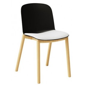 RELIEF chair with upholstered seat