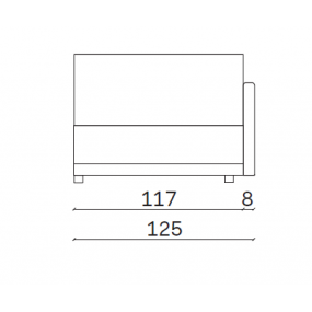 Prvek modulové sestavy Mac 125x95x85 cm pravý D14347