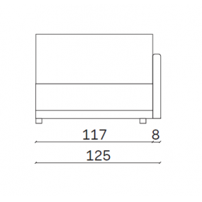 Prvek modulové sestavy Mac 125x110x85 cm - pravý D14307
